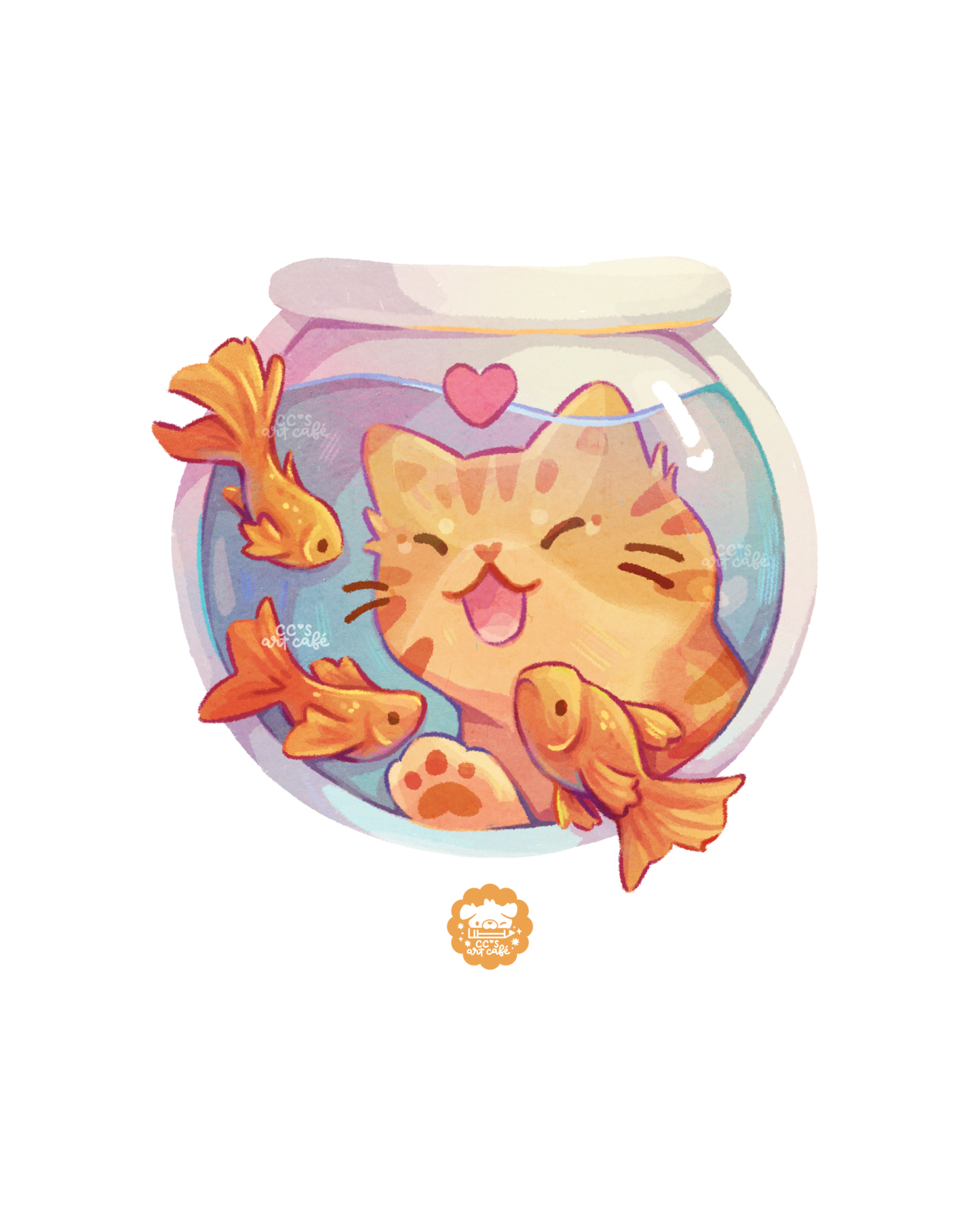 Fishbowl Vinyl Sticker