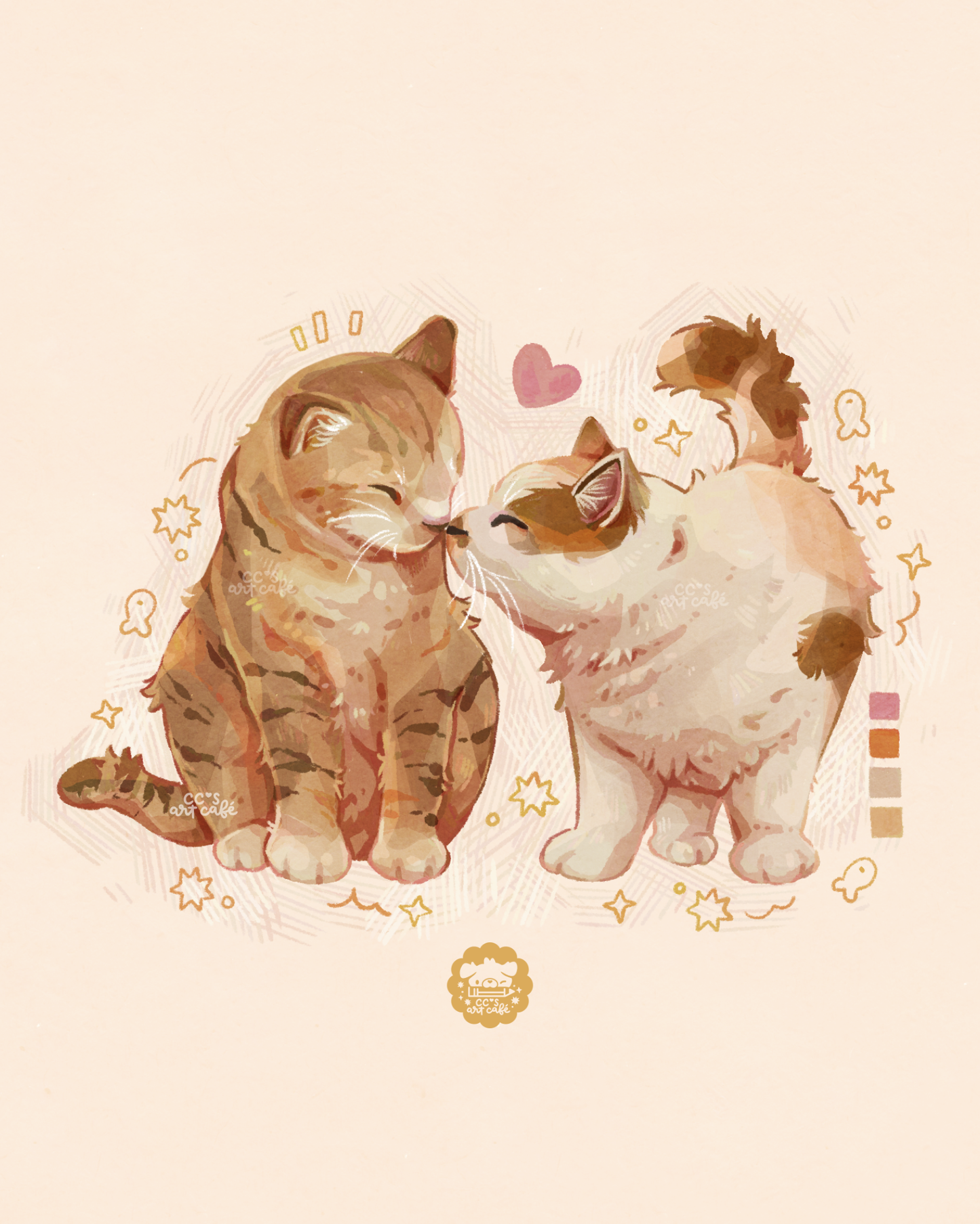 Kitty Kisses Vinyl Sticker