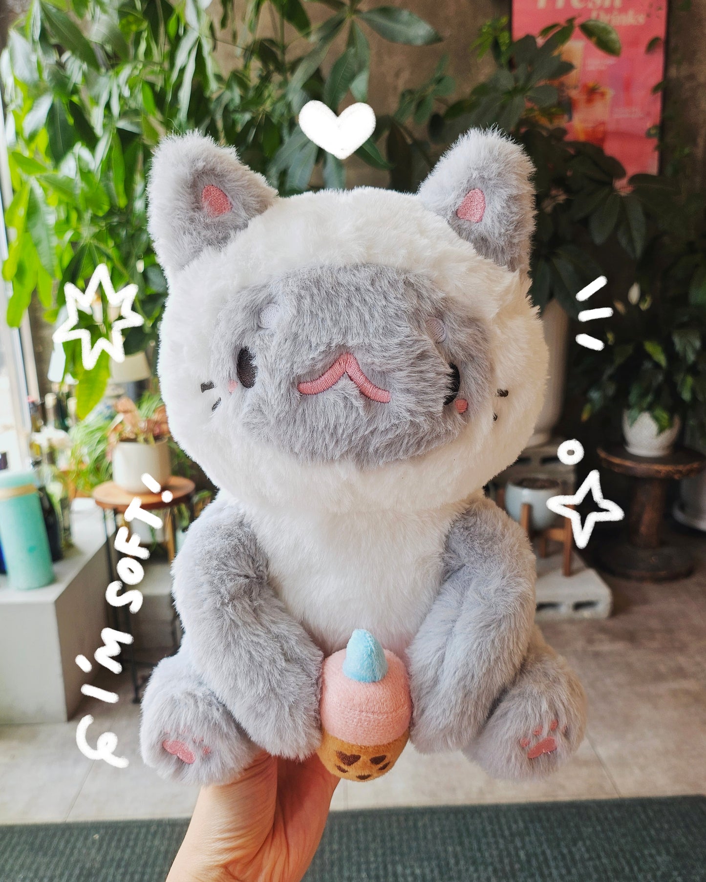 Puppy and Kitty Magnetic Plushie Duo