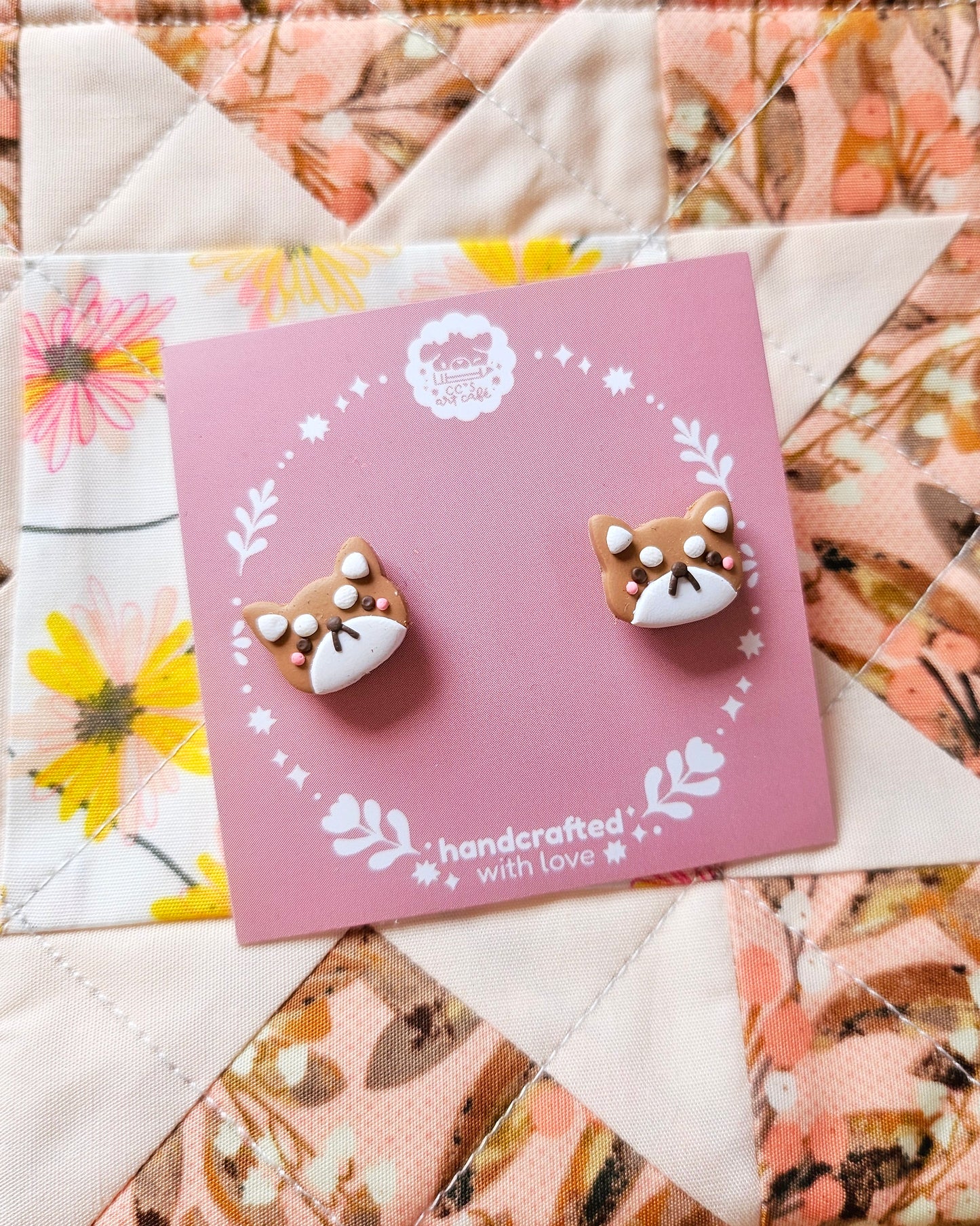 Puppy Handmade Polymer Clay Earrings