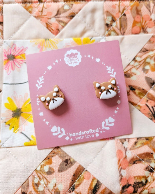 Puppy Handmade Polymer Clay Earrings
