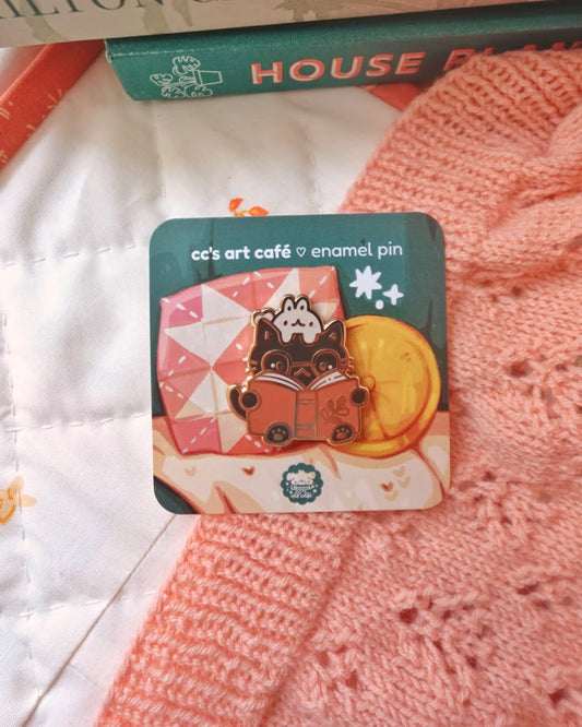 Storytime Kitty Enamel Pin