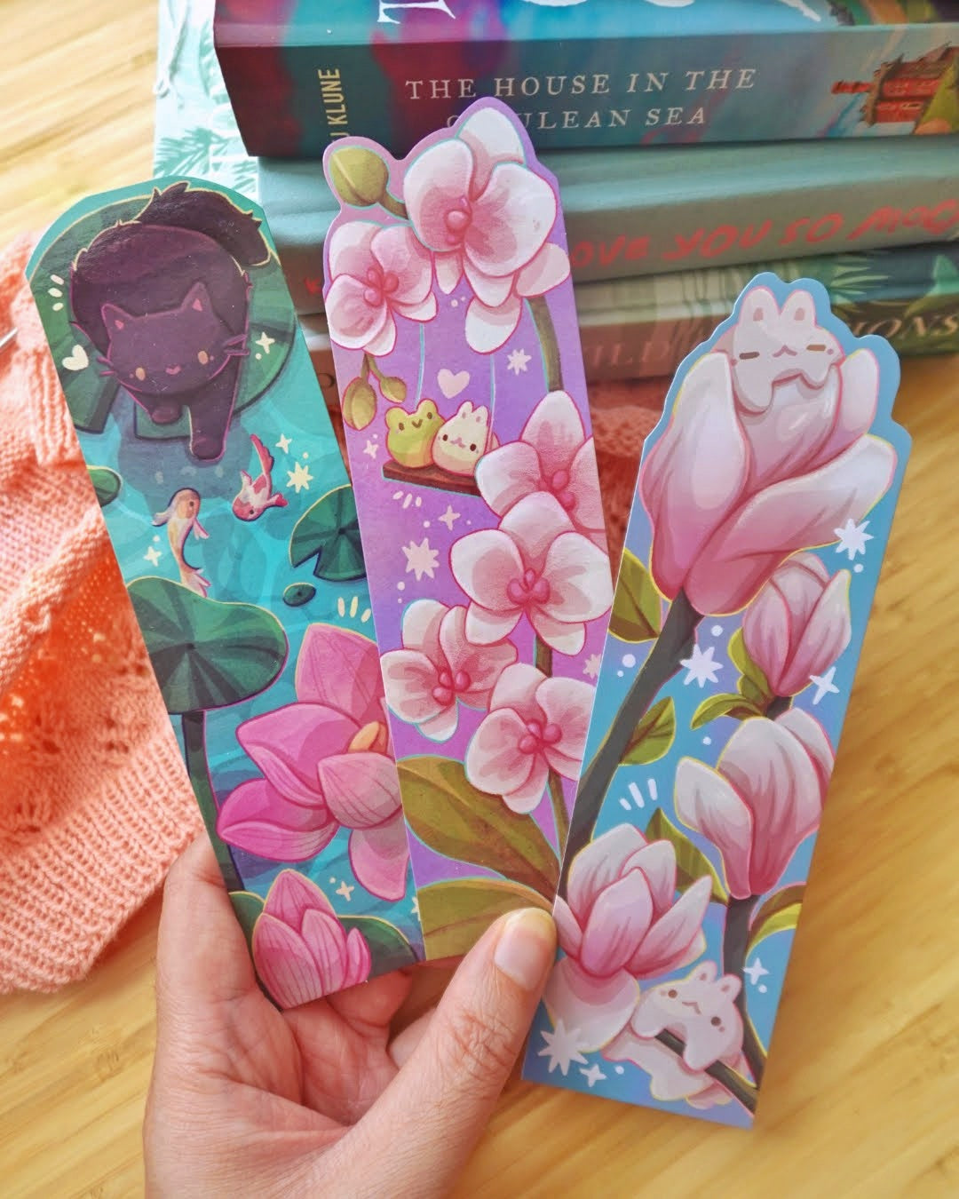 Magnolia Bunnies Laminated Bookmark