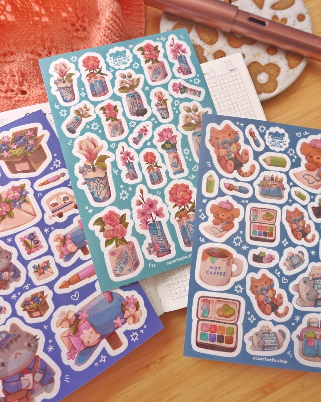 Art Supplies Vinyl Sticker Sheet