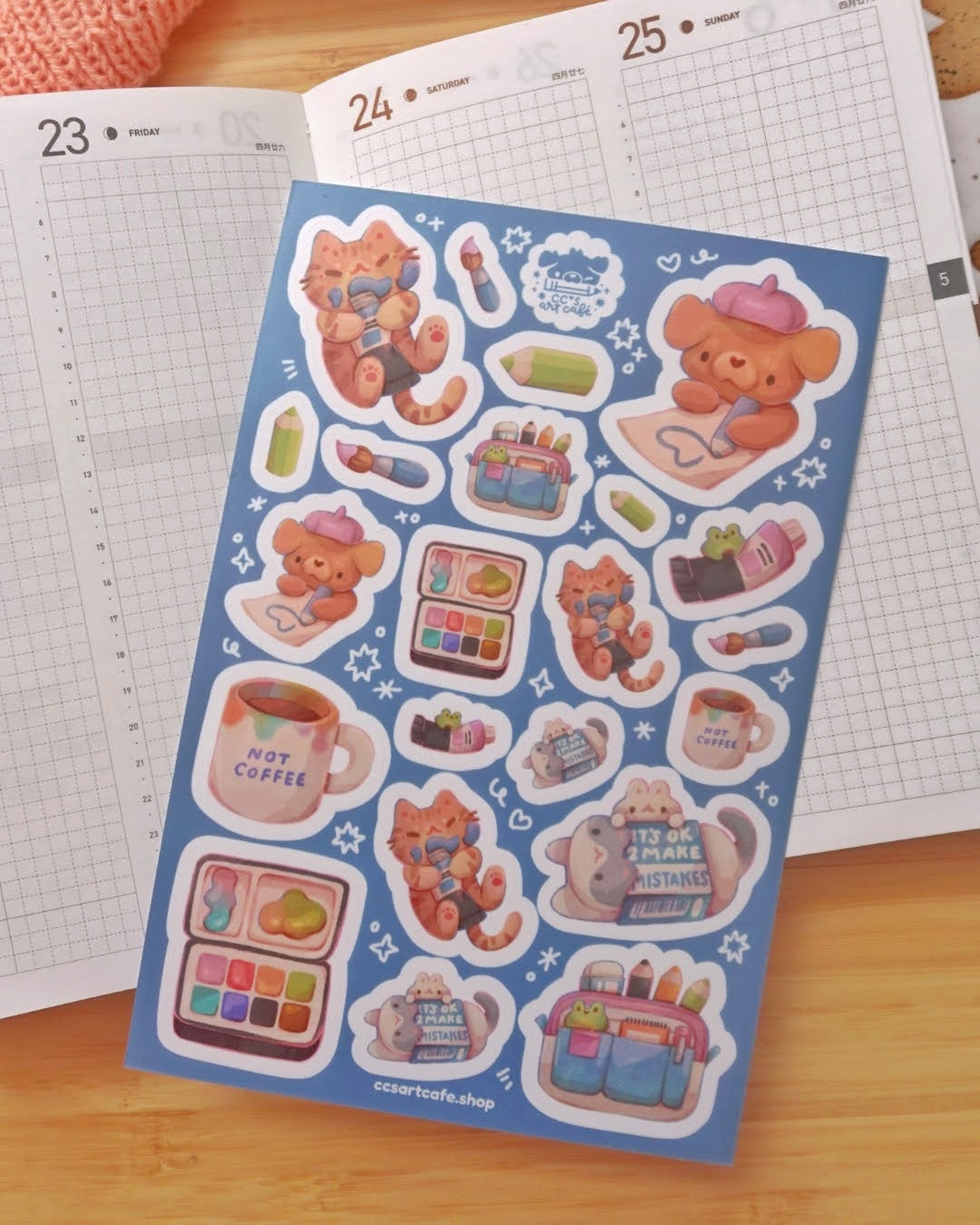 Art Supplies Vinyl Sticker Sheet