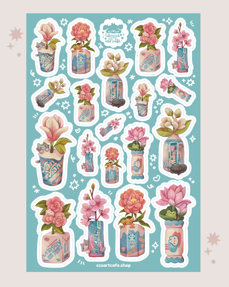 Porcelain Snacks Vinyl Sticker Sheet