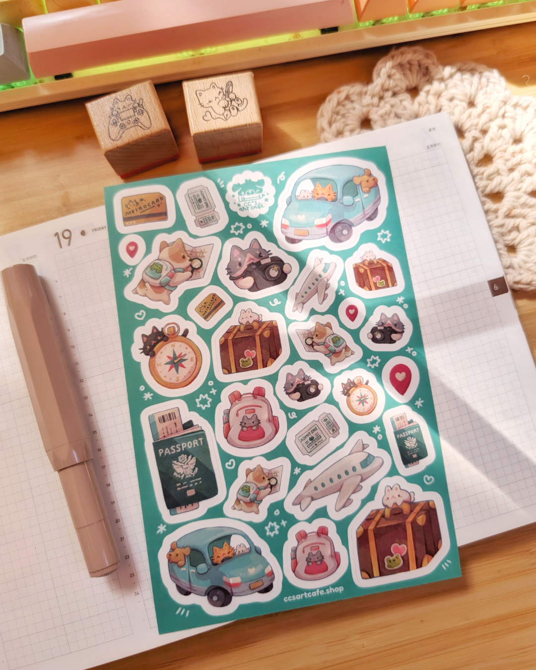 Travel Buddies Sticker Sheet
