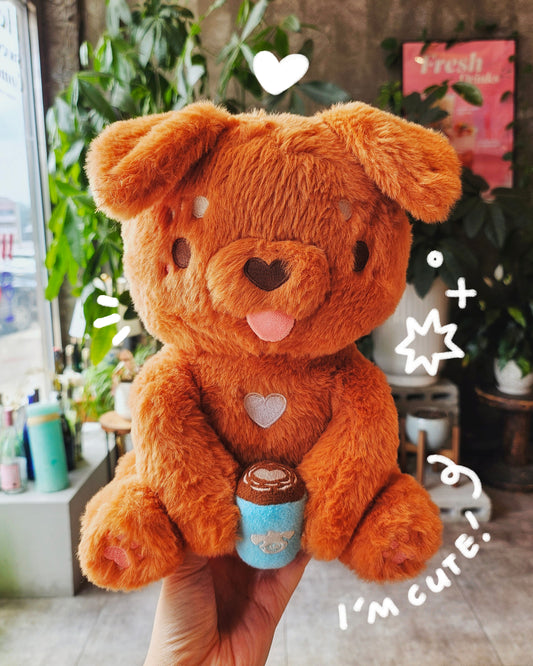 Boba the Coffee Puppy Magnetic Plushie