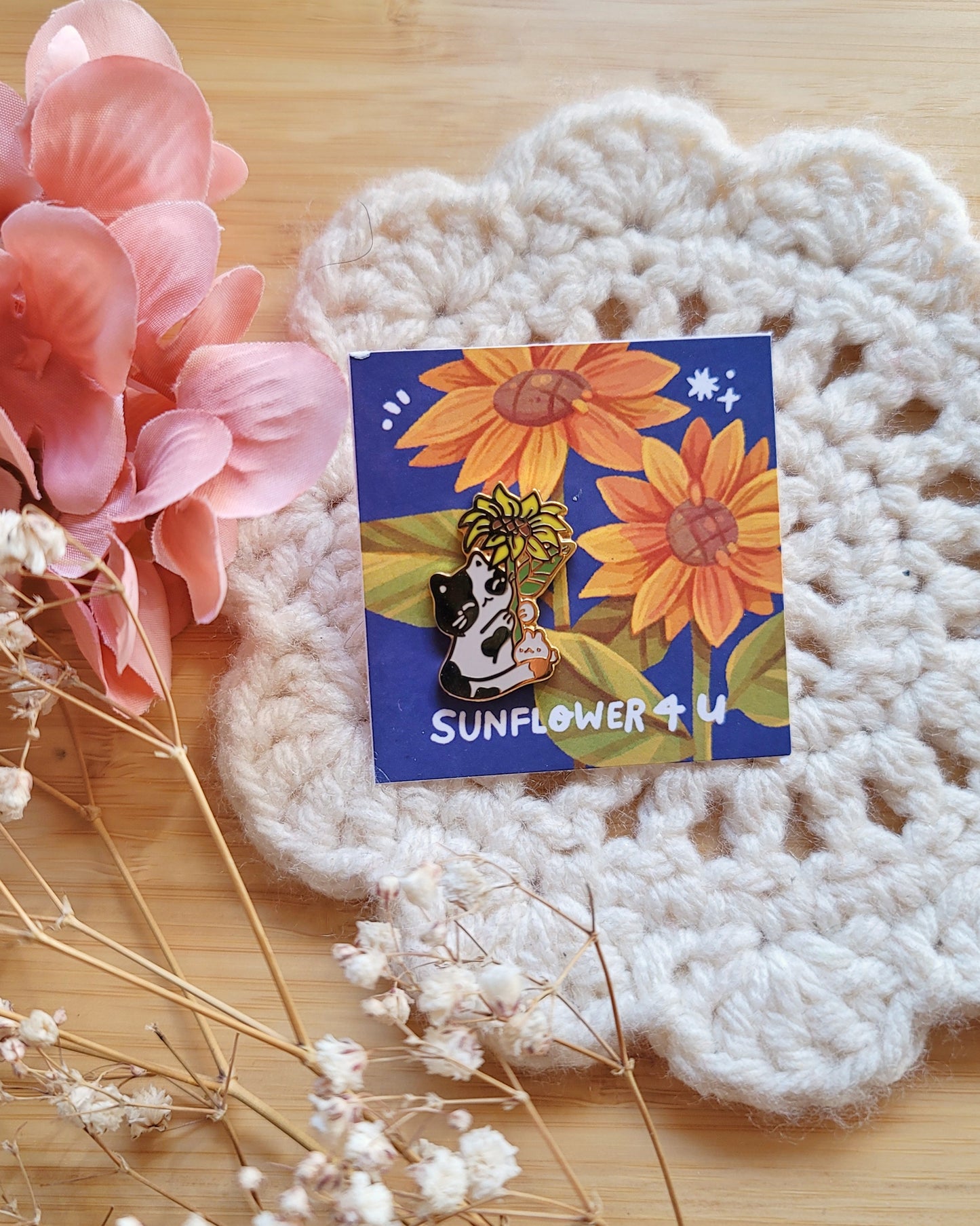 Sunflower 4 U Enamel Pin