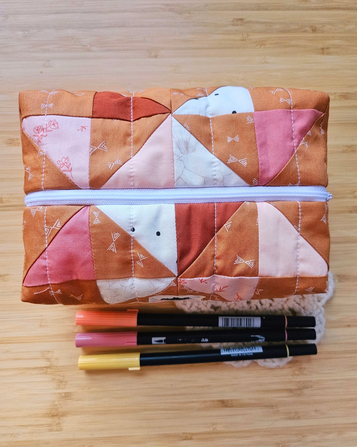 Boxy Star Handmade Perfectly Imperfect Patchwork Quilt Pouch