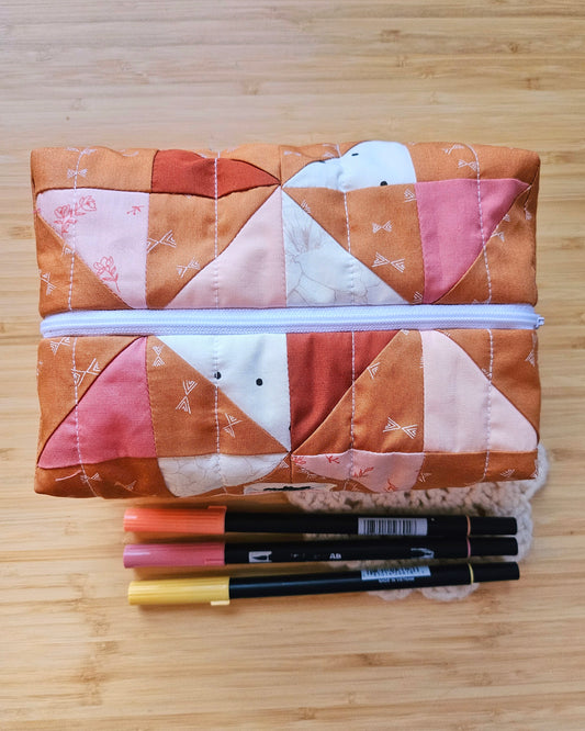 Boxy Star Handmade Perfectly Imperfect Patchwork Quilt Pouch