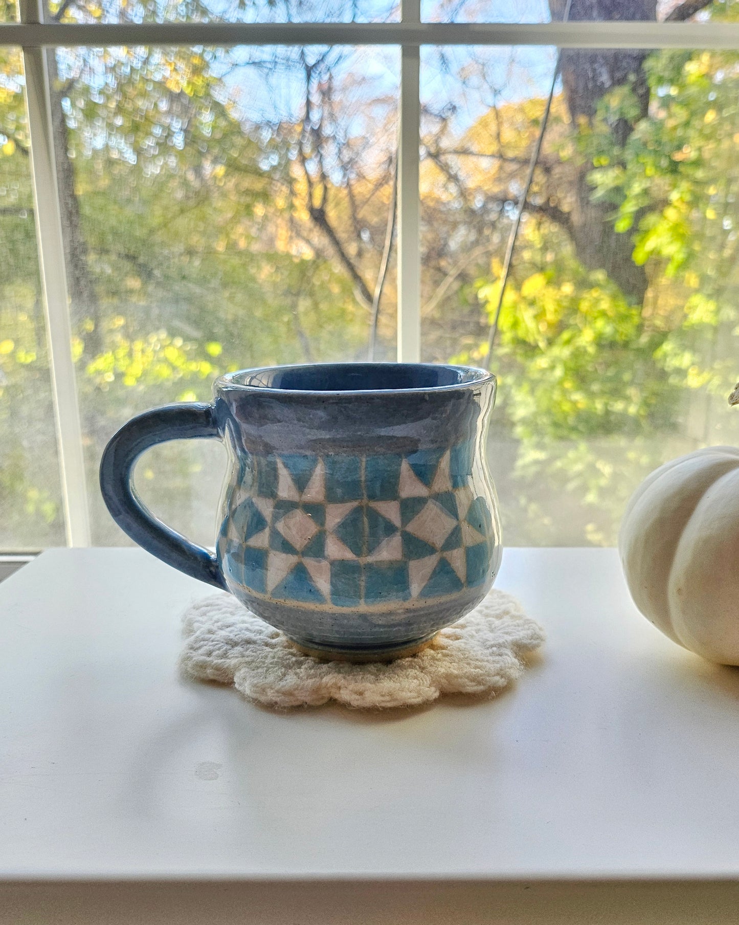 Sawtooth Star Handmade Ceramic Mug