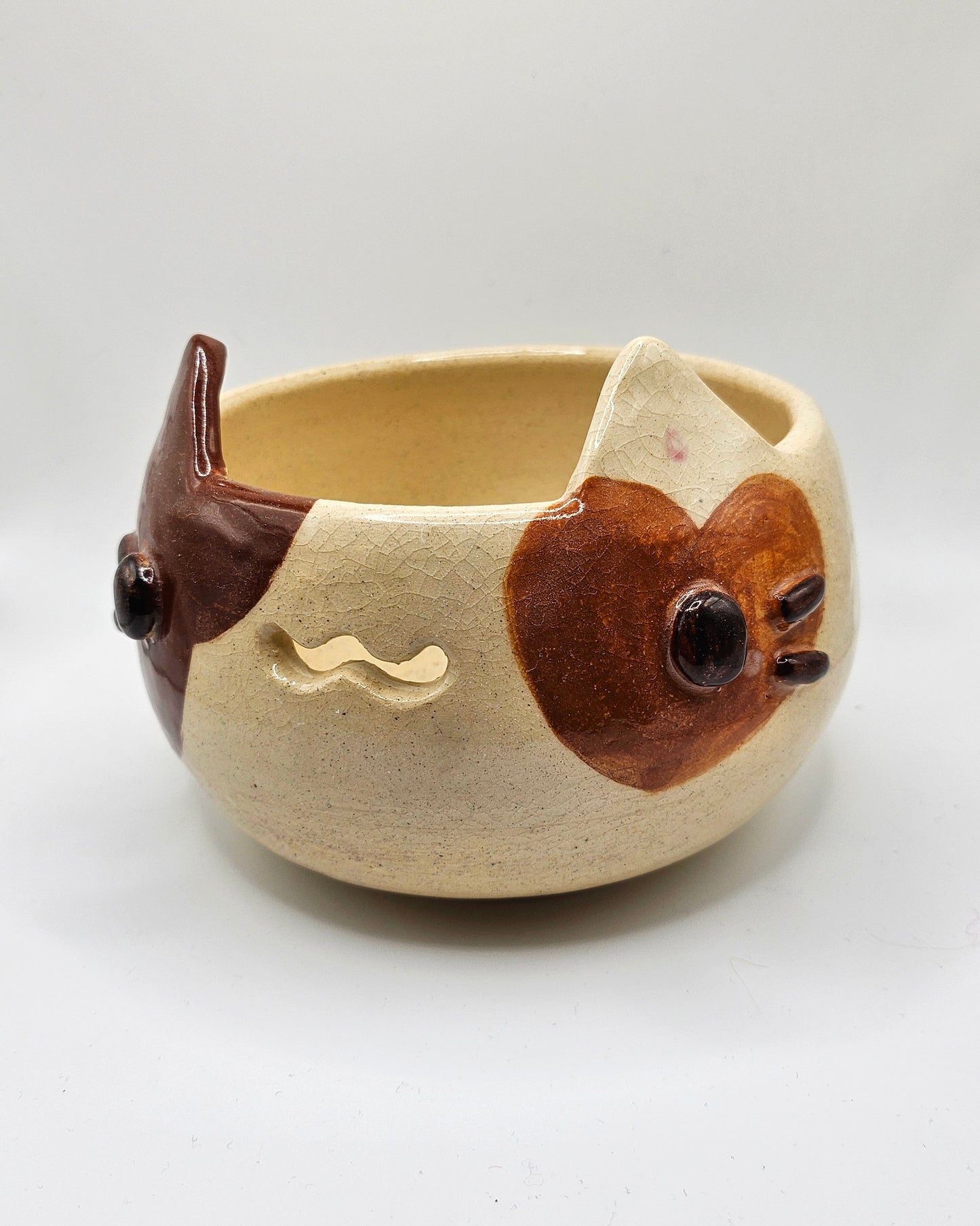 Kitty Handmade Ceramic Yarn Bowl