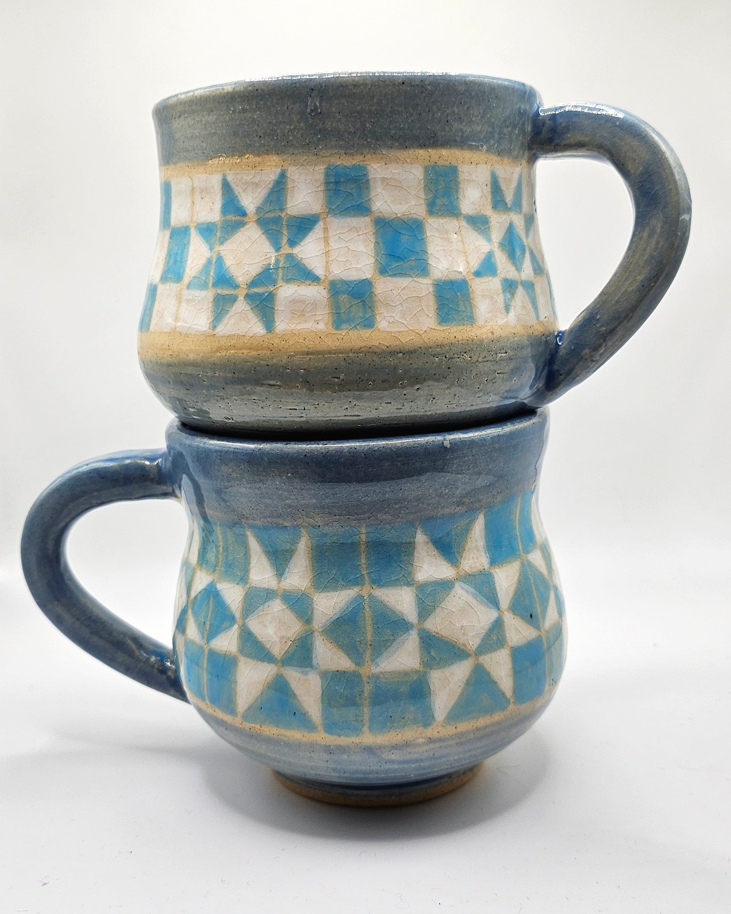 Quilt Blocks Handmade Ceramic Mug