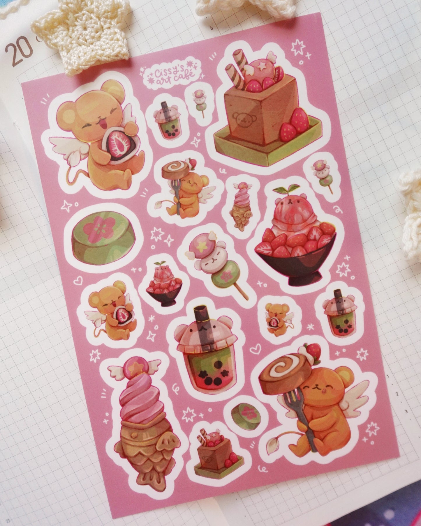 Sakura Desserts Vinyl Sticker Sheet