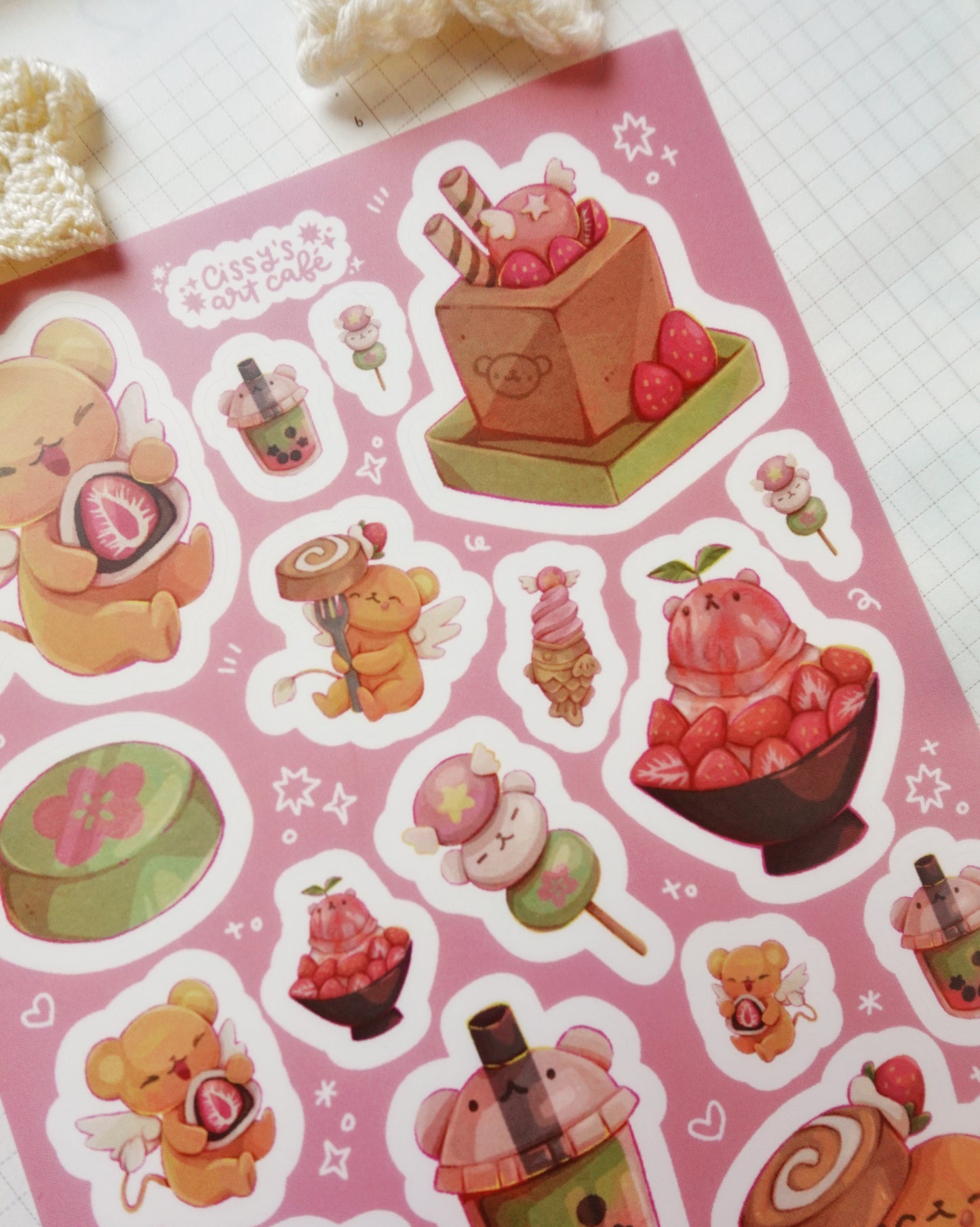 Sakura Desserts Vinyl Sticker Sheet