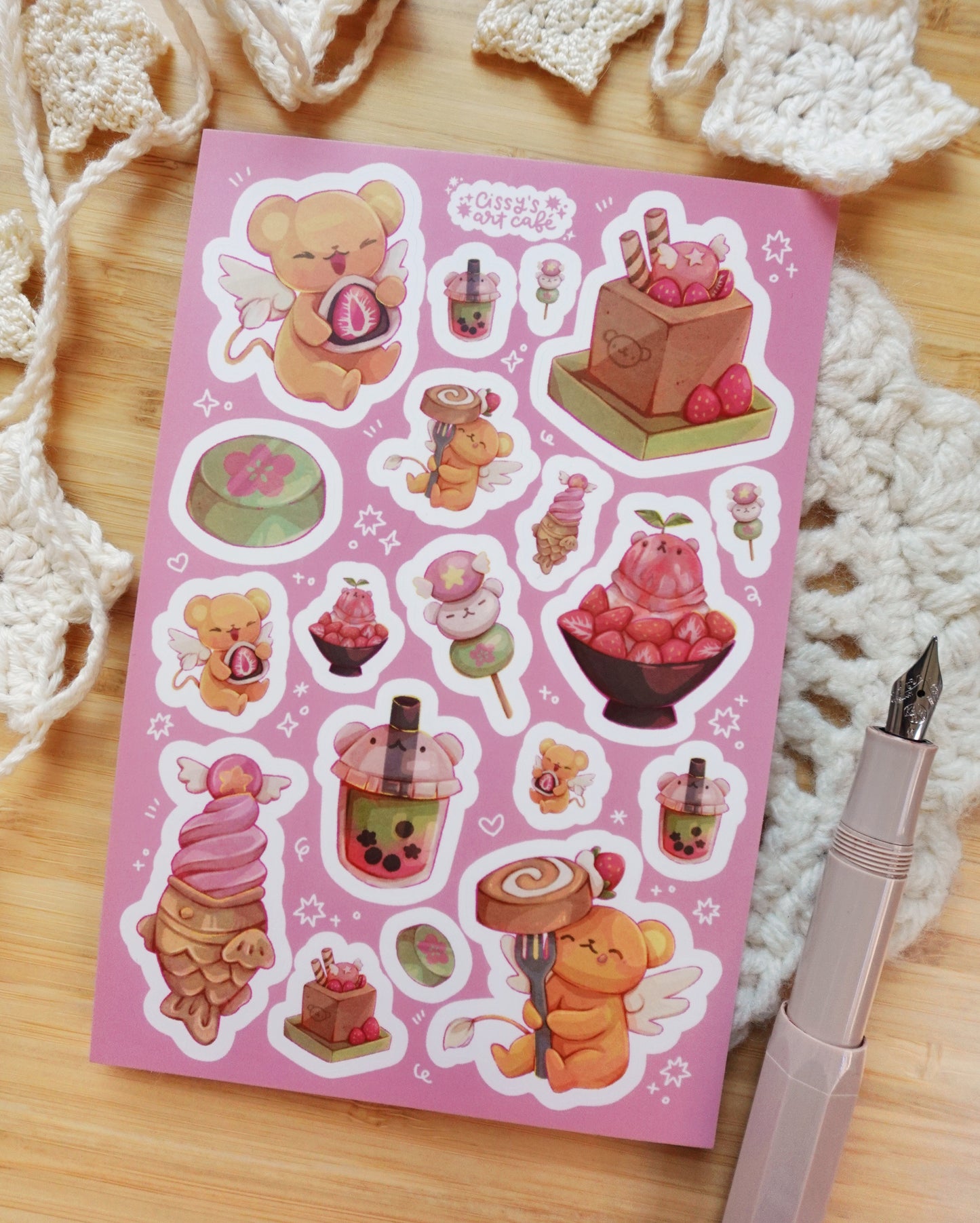 Sakura Desserts Vinyl Sticker Sheet