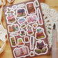 Books and Stationery Vinyl Sticker Sheet