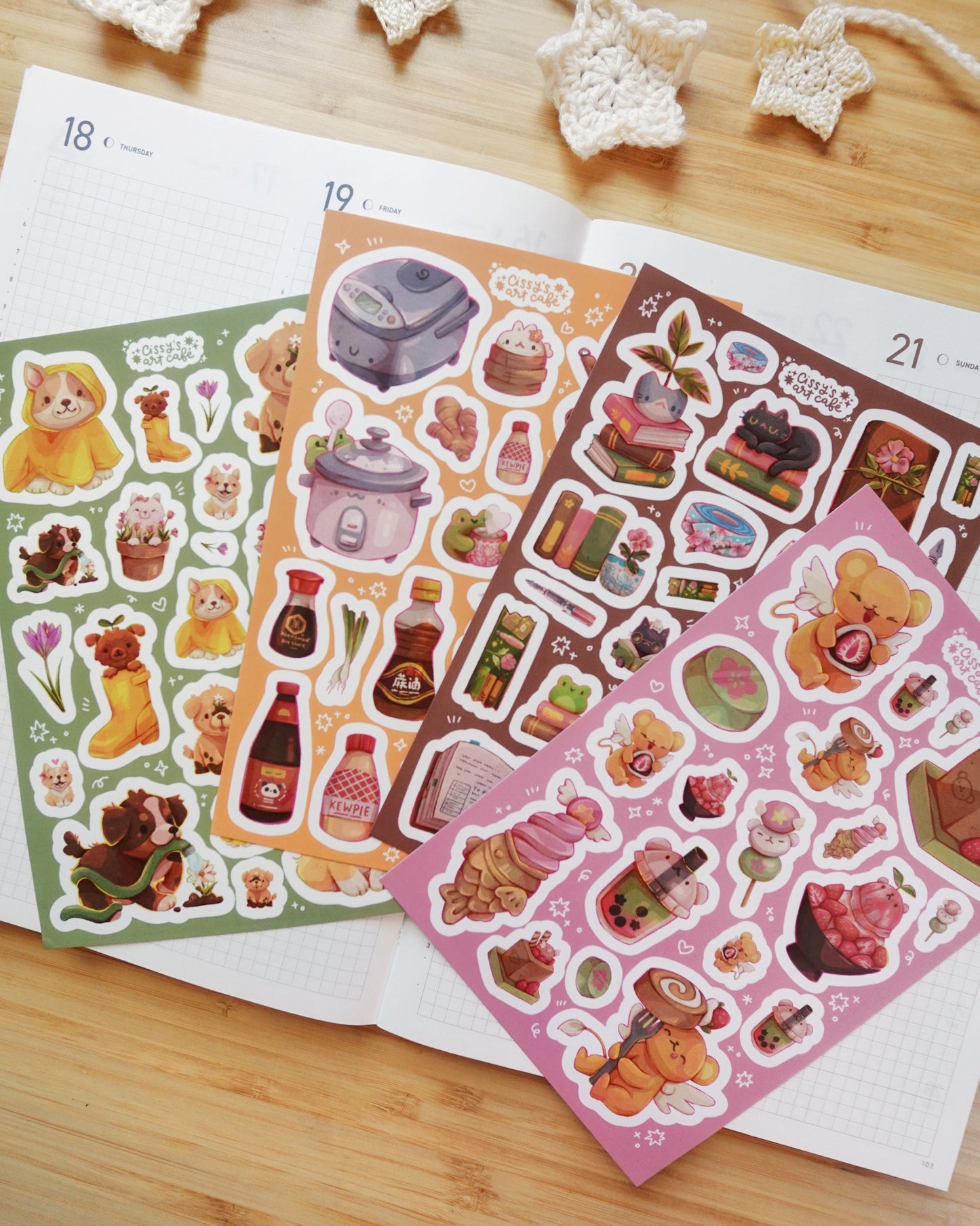 Sakura Desserts Vinyl Sticker Sheet