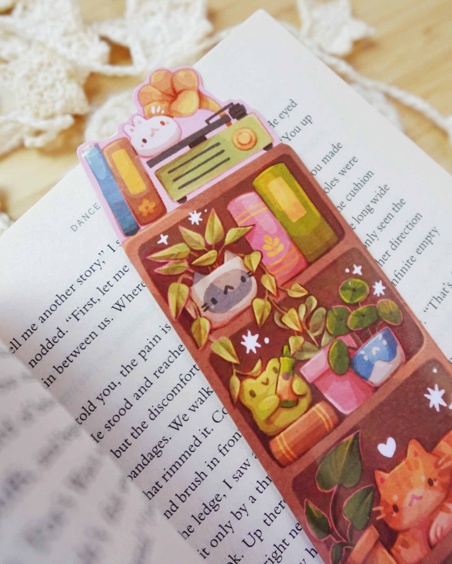 Botanical Bookshelf Handmade Laminated Bookmark