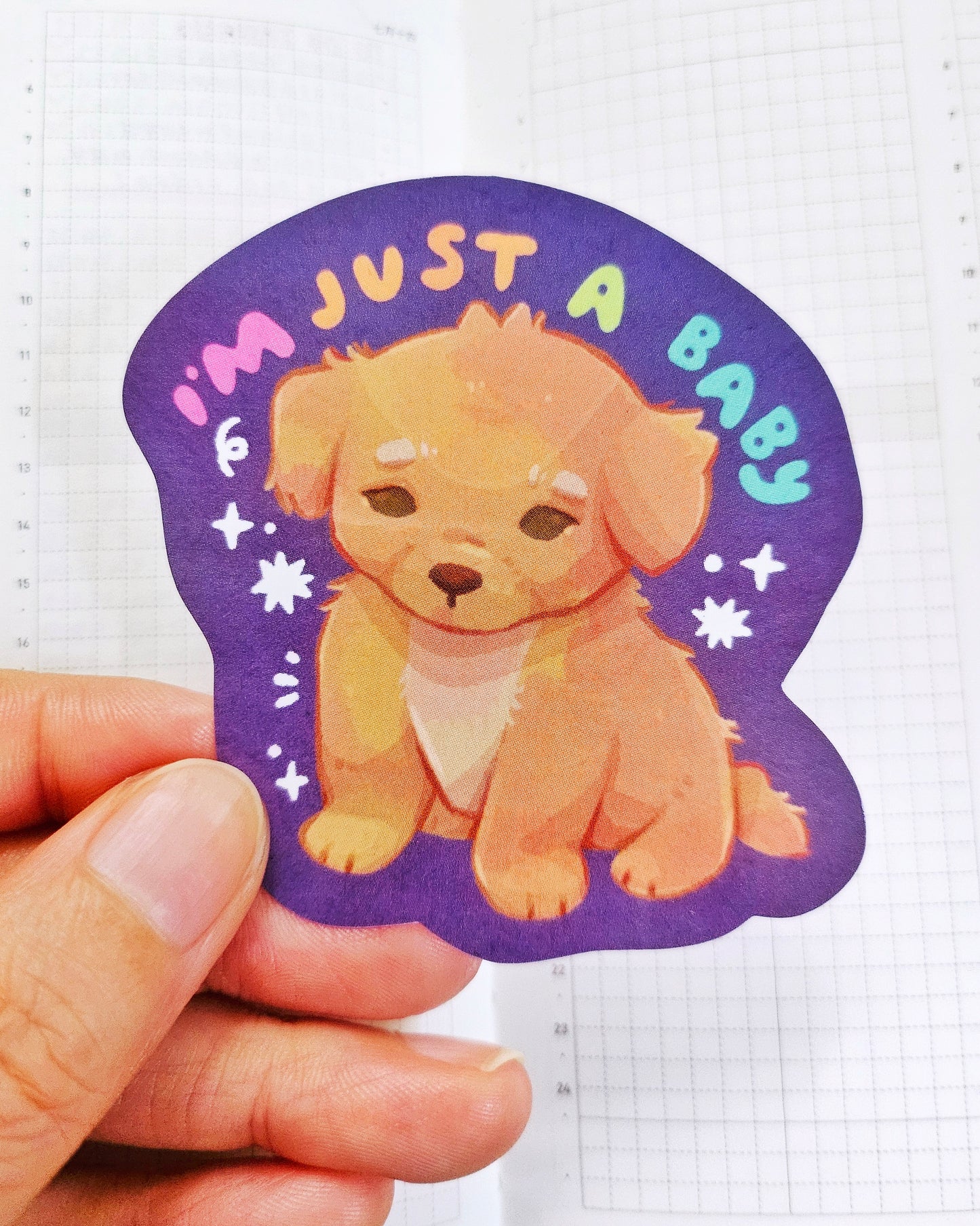 I'm Just A Baby Puppy Vinyl Sticker