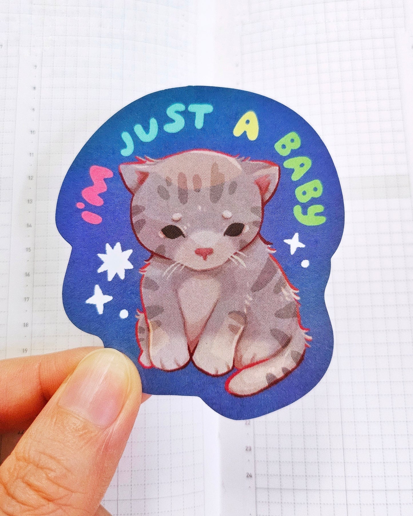I'm Just A Baby Kitty Vinyl Sticker