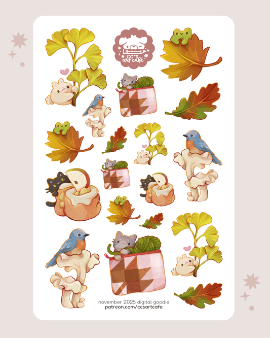 Autumn Leaves Sticker Sheet