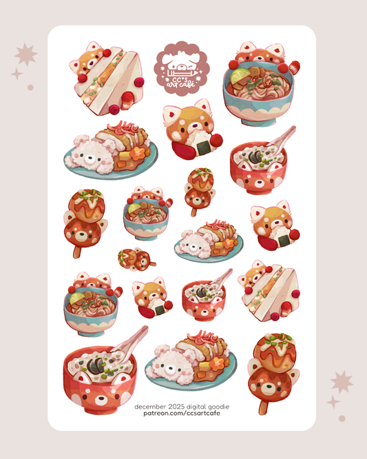 Comfort Foods Sticker Sheet