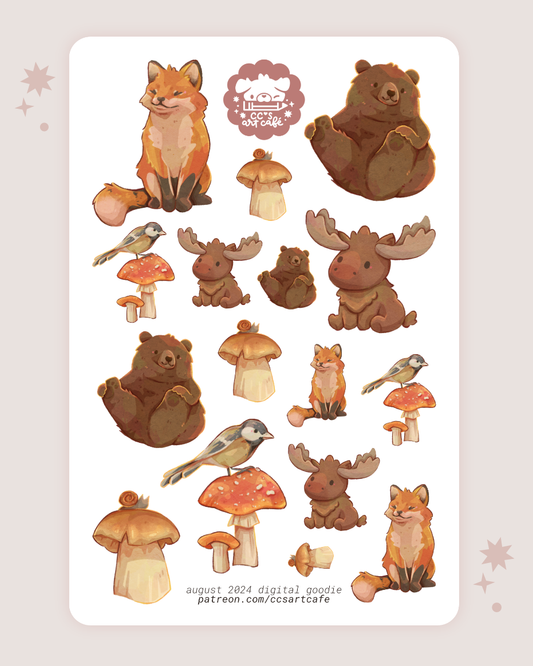 Forest Critters Sticker Sheet