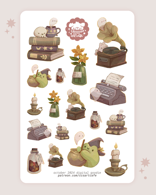 Vintage Ghosts Sticker Sheet