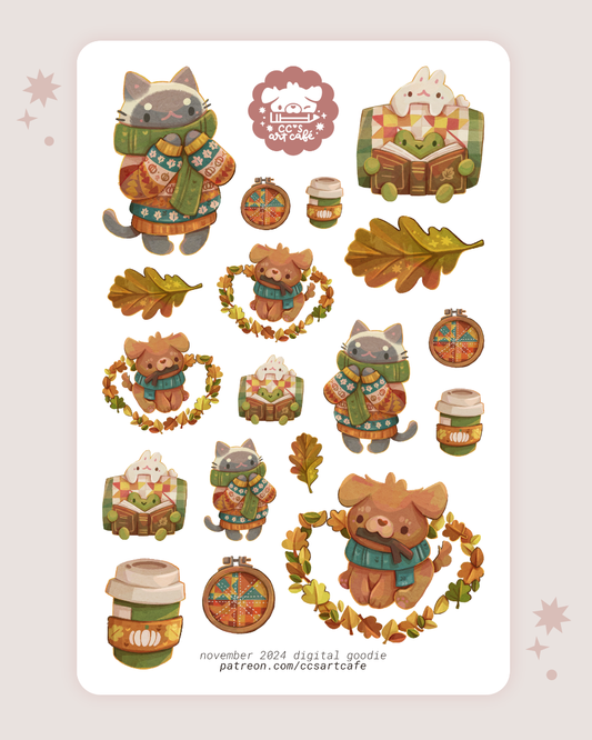 Cozy Fall Sticker Sheet