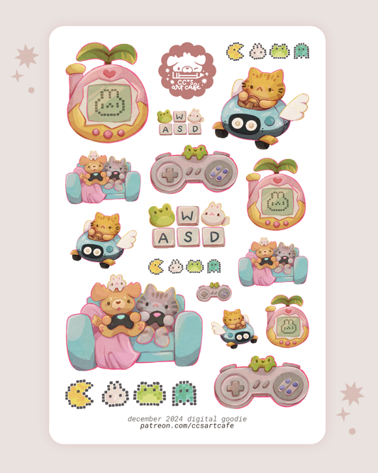 Gamer Girl Sticker Sheet