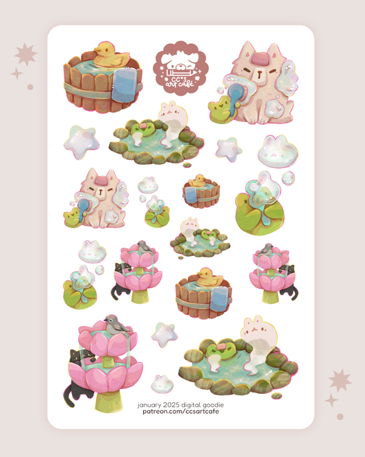 Bubble Bath Sticker Sheet