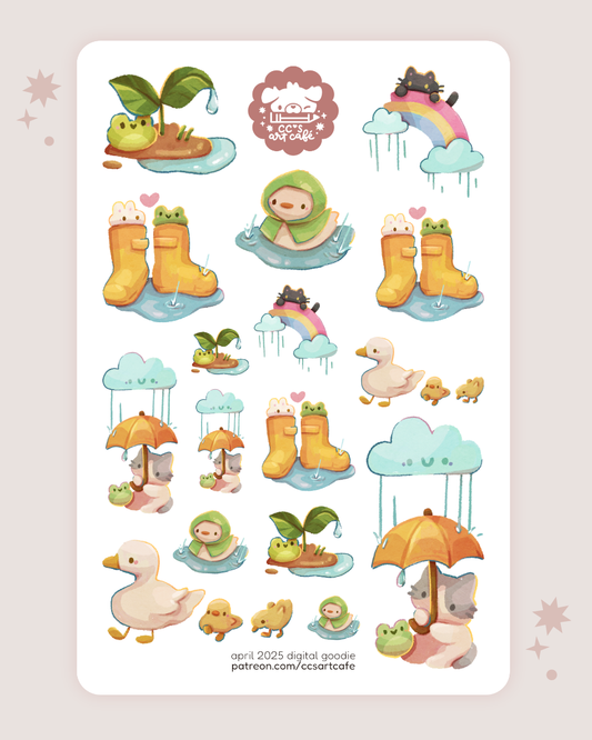 Rainy Day Sticker Sheet