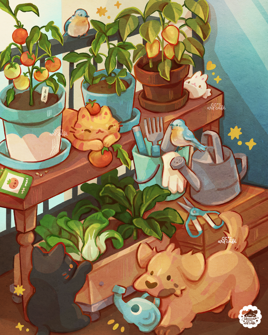 Tiny Veggie Garden Art Print