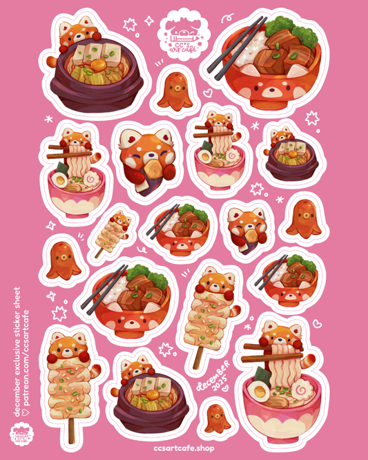 Cozy Comfort Foods Vinyl Sticker Sheet