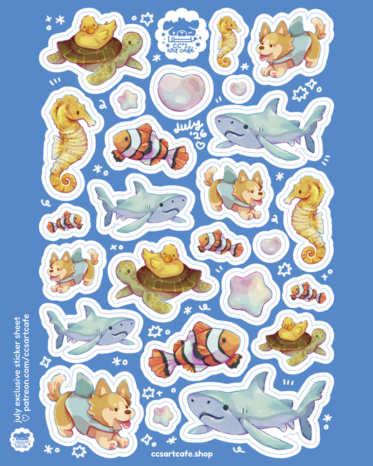 Fish are Friends Vinyl Sticker Sheet