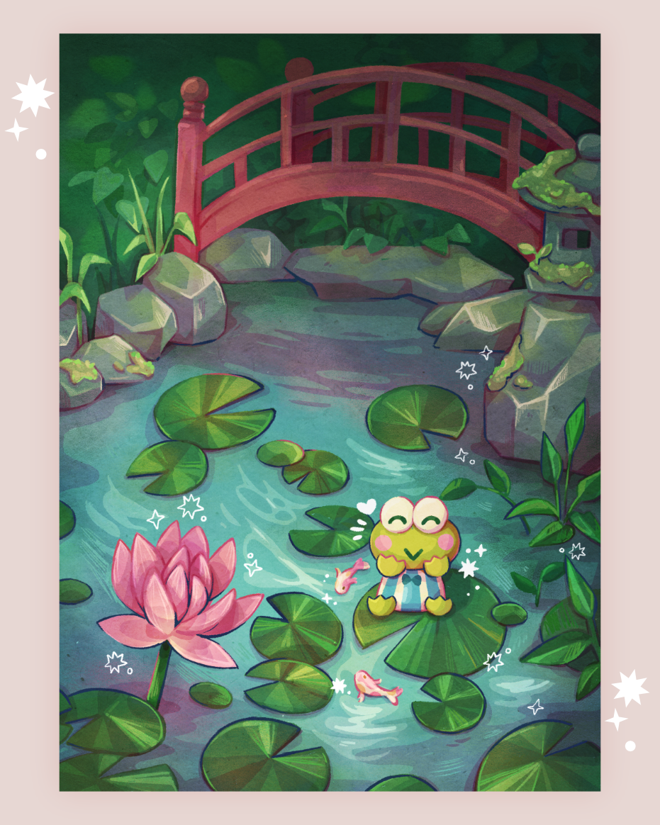 Kero Kero Pond Art Print