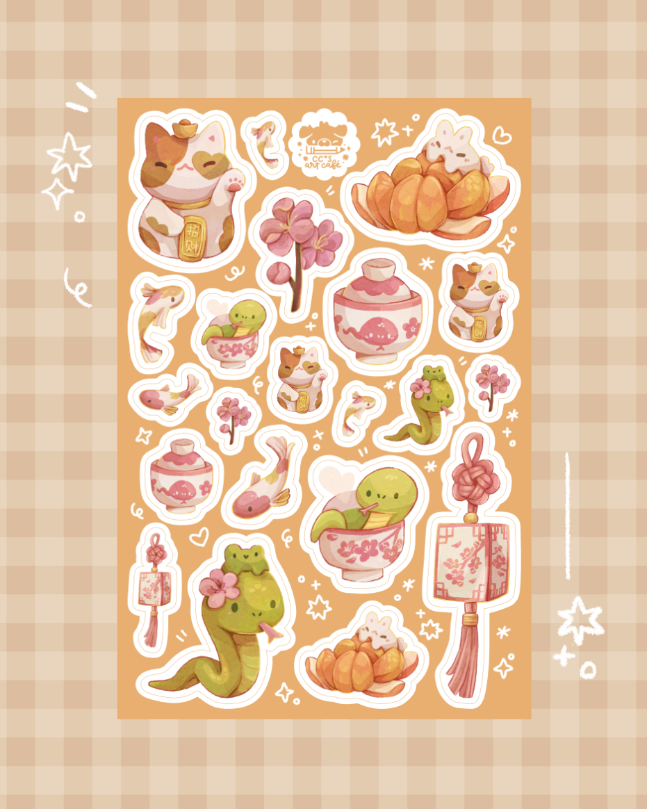 Year of the Snake Vinyl Sticker Sheet