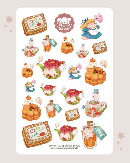 Ghostie Tea Time Sticker Sheet