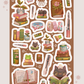 Books and Stationery Vinyl Sticker Sheet
