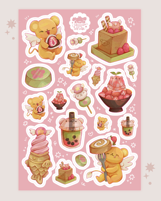 Sakura Desserts Vinyl Sticker Sheet