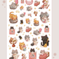 Cleaning Kitty Vinyl Sticker Sheet