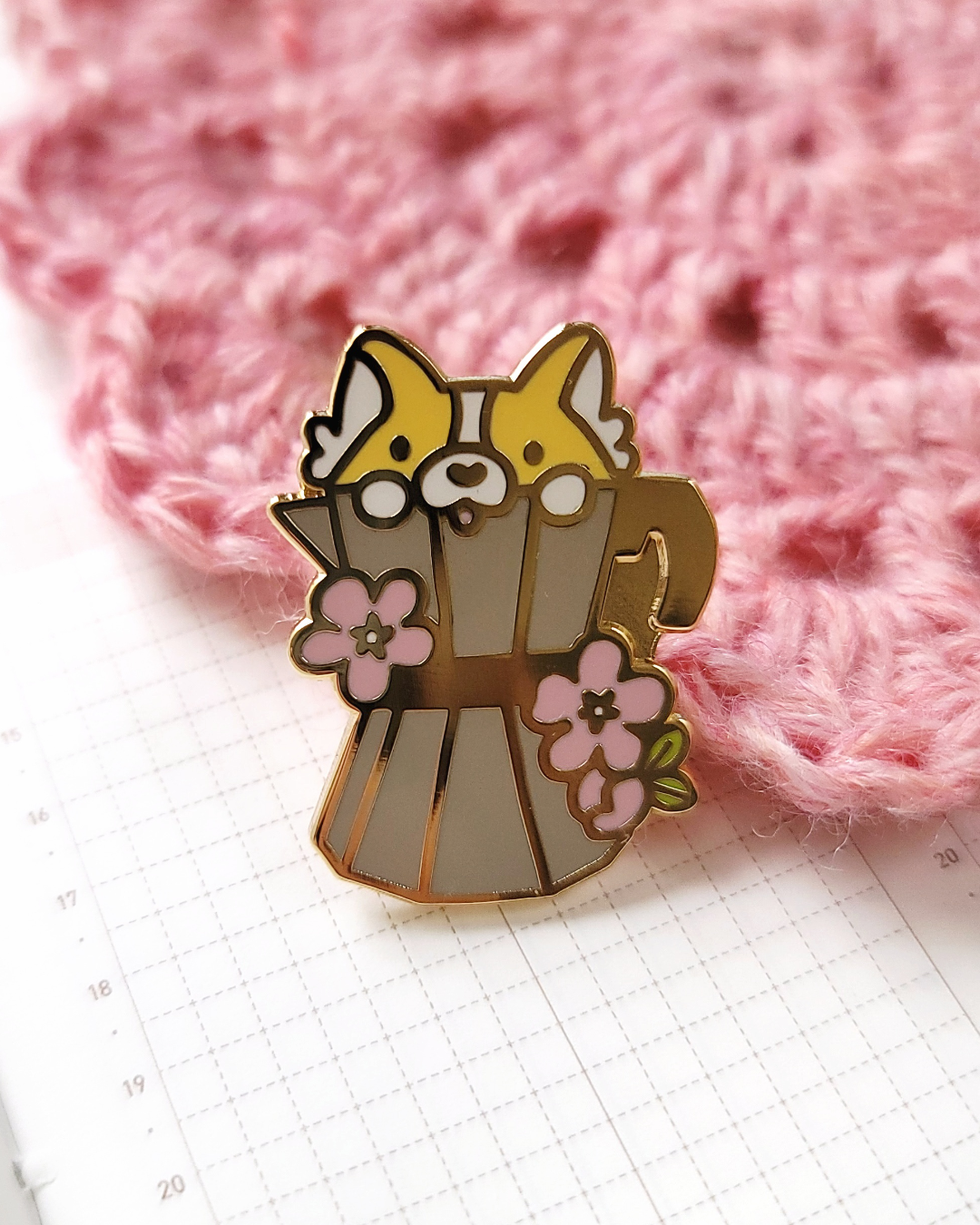 Puppy Coffee Enamel Pin