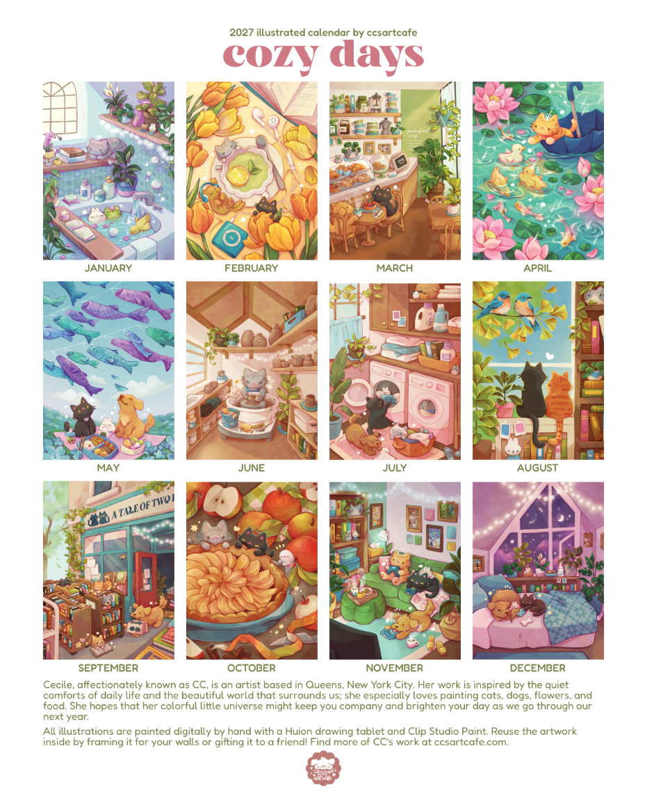 2027 Cozy Days Limited Edition Wall Calendar