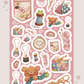 Cozy Fiber Arts Vinyl Sticker Sheet