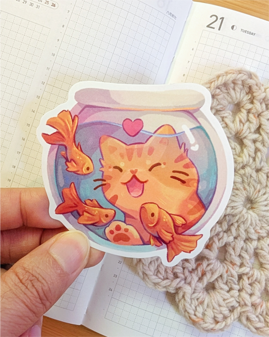 Fishbowl Vinyl Sticker