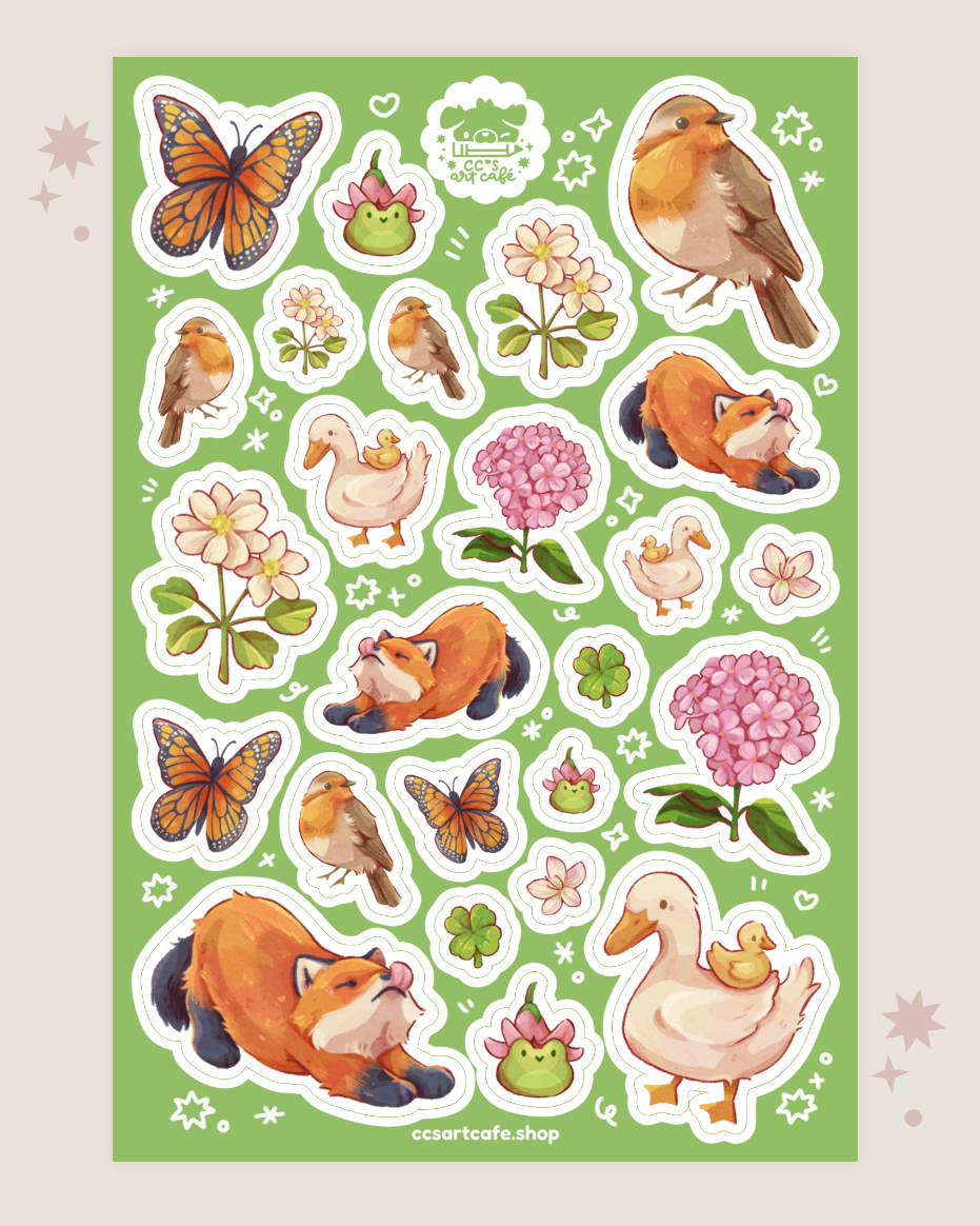 Garden Friends Sticker Sheet