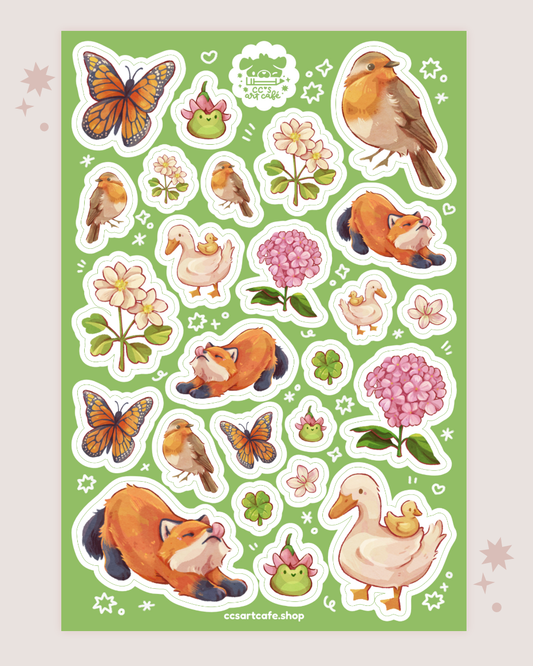 Garden Friends Sticker Sheet