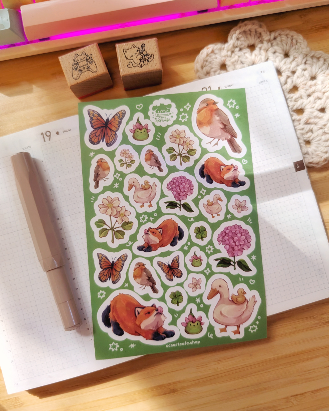 Garden Friends Sticker Sheet